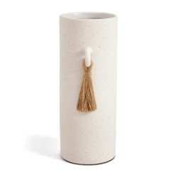 Vaso em Cerâmica com Corda Off White 26,5cm