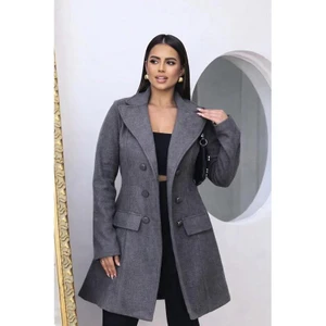 Casaco sobretudo feminino em tecido lã batida moda de inverno