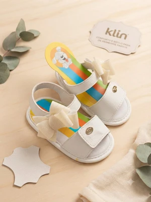 SANDALIA BEBE KLIN BRANCA 208348 (AVARIA)