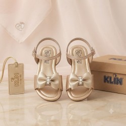 234002 SANDALIA SUAMI BABY + ANJINHO OURO ROSA KLIN ( ANJINHO NÃO FALA MAIS)