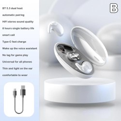 Mini Fone De Ouvido Sem Fio Para Dormir Bluetooth 5.3 TWS IPX5 À Prova D'água Com Microfone