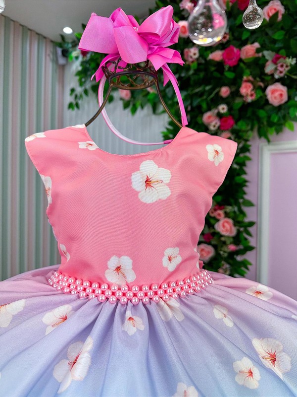 Vestido Temático Lilo & Stitch Floral