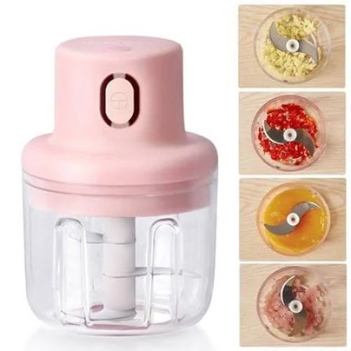 Mini Processador Moedor Elétrico Sem Fio USB Recarregável