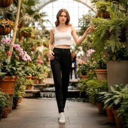 [Leve 3 Pague 2] Calça Feminina Aurora em Malha Seda Gelo (Moderna Com Modelagem Inteligente!!)