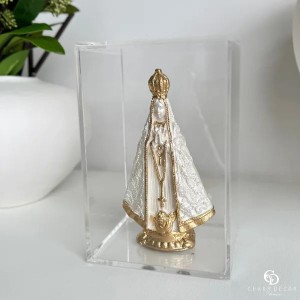 Cúpula Com Imagem Nossa Senhora Aparecida 18,5cm