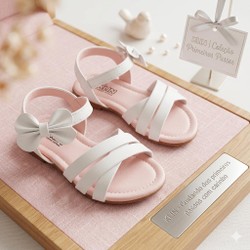 SANDALIA SUAMI BABY BRANCO/ROSA KLIN 177033 