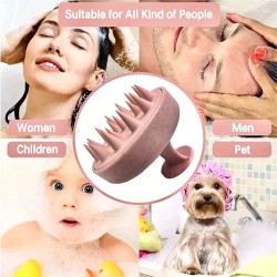 Escova de shampoo de silicone, escova de massagem corporal, banho, chuveiro, salão de cabeleireiro, ferramenta de massagem do couro cabeludo, pente de lavagem de cabelo, 1 peça