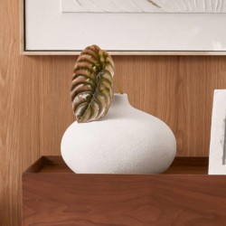 Vaso Decorativo em Cerâmica Cinza 26cm