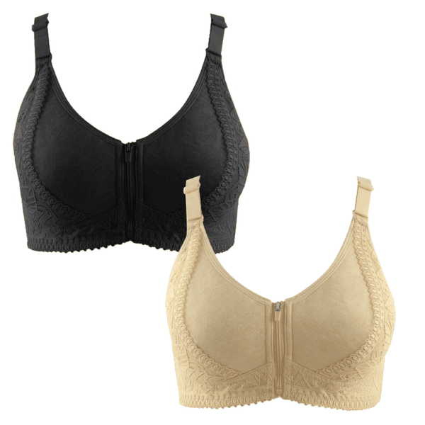 Kit 2 Sutiã de Renda e Algodão Plus Size - Soft Conforto