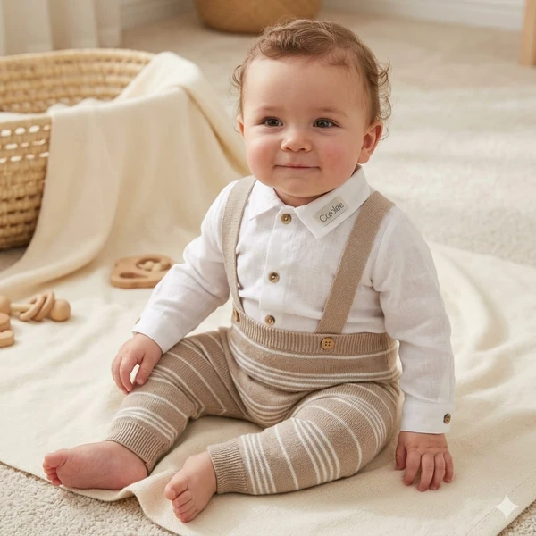 CONJUNTO BABY 15393 BEGE AMO PARAISO