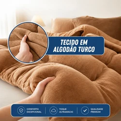  MellowSoft™ Edredom Premium Algodão Turco - Conforto de Hotel 5 Estrelas 