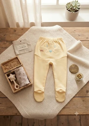 CALÇA BICHO MOLHADO GATINHO AMARELO