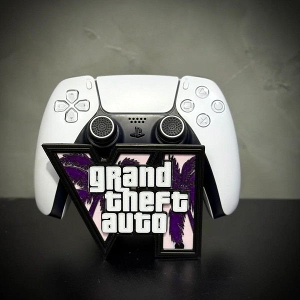 Suporte Premium para Controle Playstation/xbox GTA 6 , de luxo pintado a mão +CHAVEIRO DE BRINDE Pronta Entrega