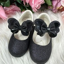Sapatilha Flor Di Mila - Preta Glitter