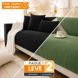 [PAGUE 1, LEVE 2] Kit Modern - Capa em Chenille com Escudo Anti-Manchas e Anti-Odor + 2 Almofadas de Brinde
