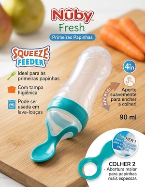 COLHER ALIMENTADOR AZUL