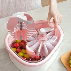 Lavadora Manual de Frutas, Verduras e Legumes com Cesto Giratório