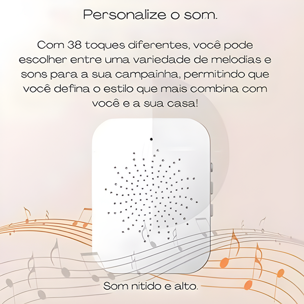 Campainha C/ Câmera Wifi S Fio Inteligente Interfone C Áudio