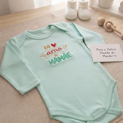 BODY EU AMO MAMÃE 20677 YUKS VERDE