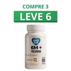 6M Treonina 90 Cápsulas + Frete Grátis