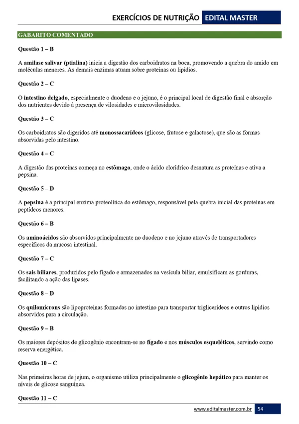 Nutricionista - 240 Questões Gabaritadas