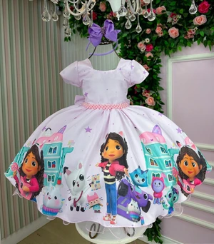 Vestido Temático - A Casa Mágica da Gabi 