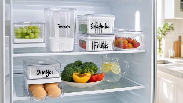 KIT ORGANIZADOR DE GELADEIRA CLEAR ESPECIAL5 UN