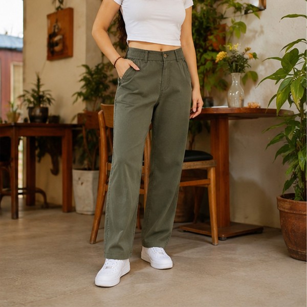 [LEVE 3 PAGUE 2] Calça Feminina Noara em Seda Gelo e Poliéster (Puro Charme de 2026!)