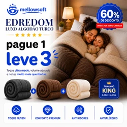 [COMPRE 1, LEVE 3] MellowSoft™ Edredom Premium Algodão Turco - Conforto de Hotel 5 Estrelas 