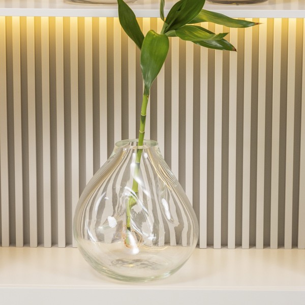 Vaso De Decoração Em Murano Édra Transparente