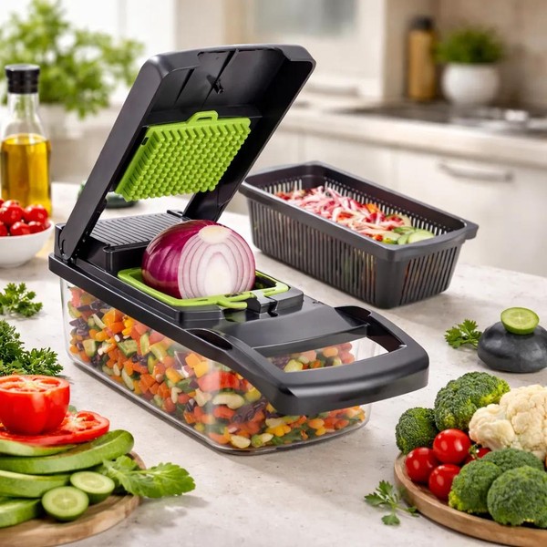 Cortador Ralador Legumes Frutas Multifuncional Cozinha 16 Pç
