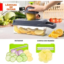 Cortador Ralador Legumes Frutas Multifuncional Cozinha 16 Pç