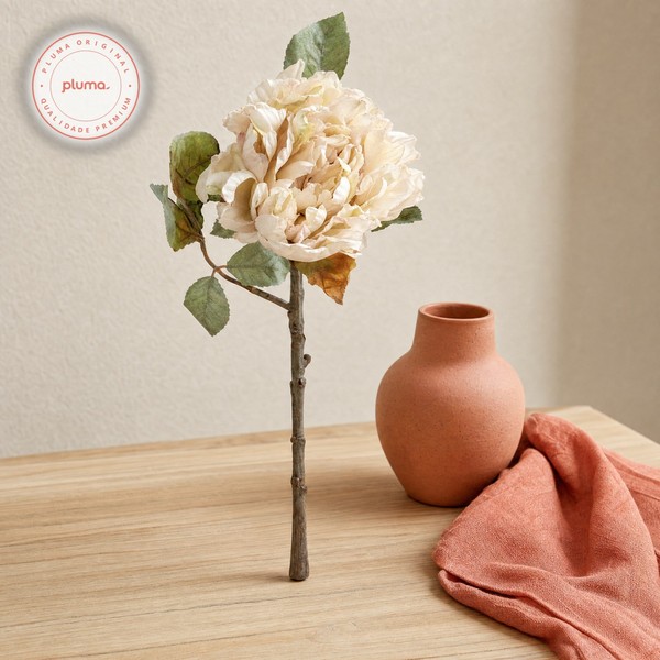 Haste Peônia Outonada Creme 42cm