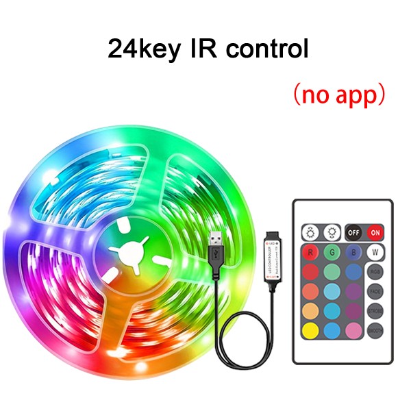 Luzes de tira led rgb 5m 10m 20m 30m luz da sala led com controle app fita flexível luces fita led para decoração do quarto