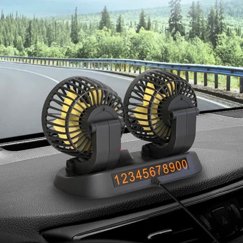 Ventilador Duplo Automotivo Portátil - BreezeDrive 