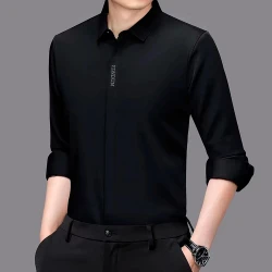 Camisa Masculina Urbano em Algodão e Poliéster Manga Longa