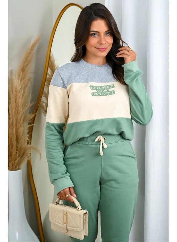 Conjunto Moletom Peluciado Style Verde