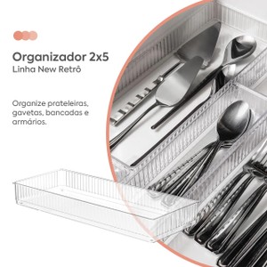 Conjunto de Organizadores Retangulares Coza New Retrô Modular 5 Peças
