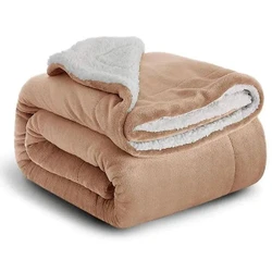 Coberdrom Dupla Face Sherpa + Manta — Pele de Carneiro