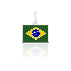 Pingente resina Bandeira País Brasil TAM-1 MINI