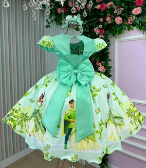 Vestido Temático Luxo - Princesa Tiana 