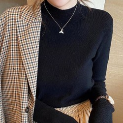 Suéter Feminino Básico Slim Casual