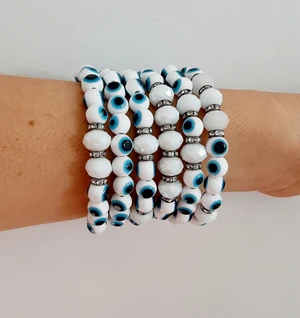 PULSEIRA OLHO GREGO BRANCO