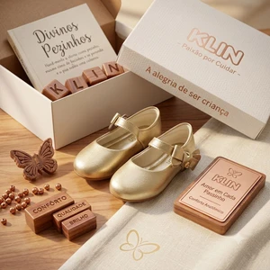 SAPATILHA PRINCESA  DOURADO KLIN - 152157