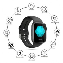 Relógio Inteligente de Silicone Unissex, com Suporte para Chamadas de Telefone, Podômetro, Contagem de Calorias, Alarme, Lembretes de Chamada/Mensagem, Tela Sensível ao Toque Full 2,01, Compatível com Android e iOS, Presente d