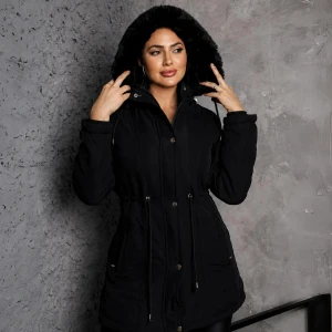 [Pague 1 Leve 2] Parka Feminina Forrada com Capuz Removível e Ajuste na Cintura