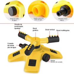 Aspersor Irrigacão Para Jardim e Gramado Econômico Sprinkler 360°