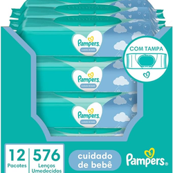 Lenços Umedecidos Cuidado de Bebê 12 Pacotes com 576 unidades