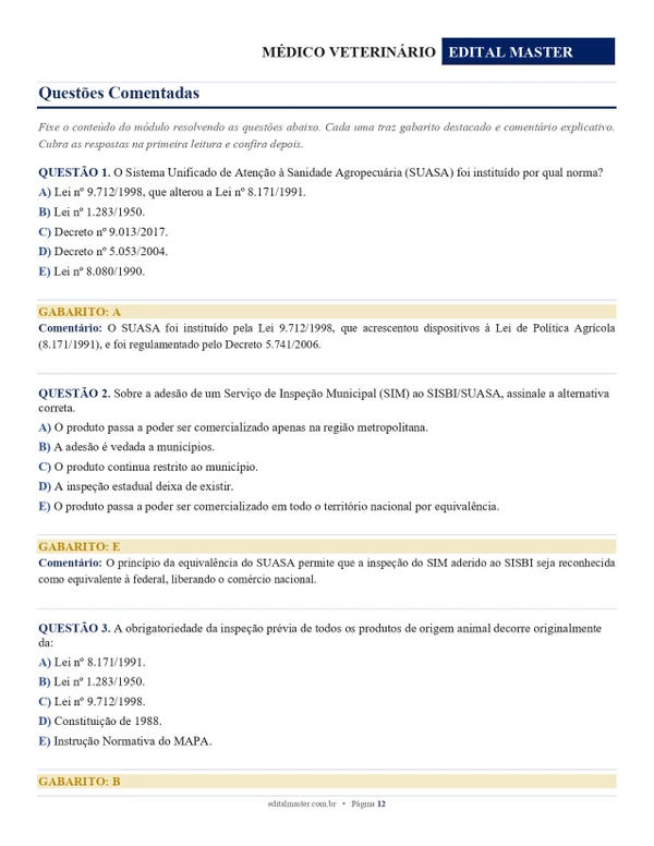  Médico Veterinário - Concurso Unificado Piauí
