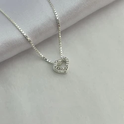 Pingente Galeri Zircônia Coração 0,80MM (15) BRANCA
